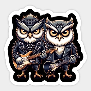 hard-core owls Sticker